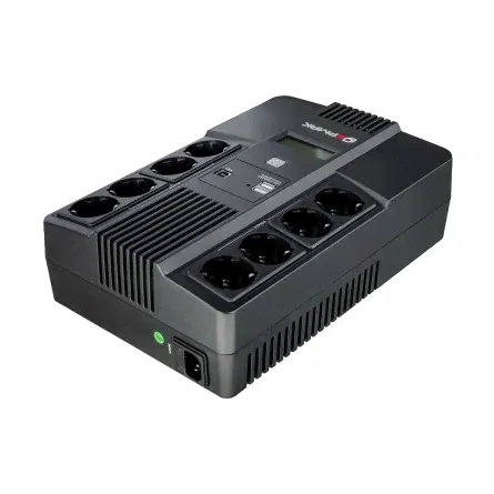 Ермак ИБП Линейно-интерактивный 1000 ВА/600 Вт, 8xSchuko, ЖК, 2 х USB (СБП ЕРМАК 220-220.1-32-ВН)-0