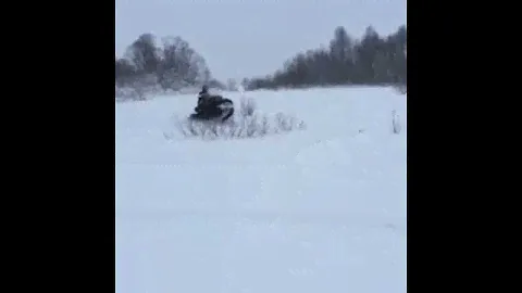 Stels Ермак по глубокому снегу
